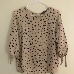 Printed 3/4 sleeves blouse